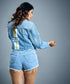 Slay Printed Long Sleeve Denim Jacket